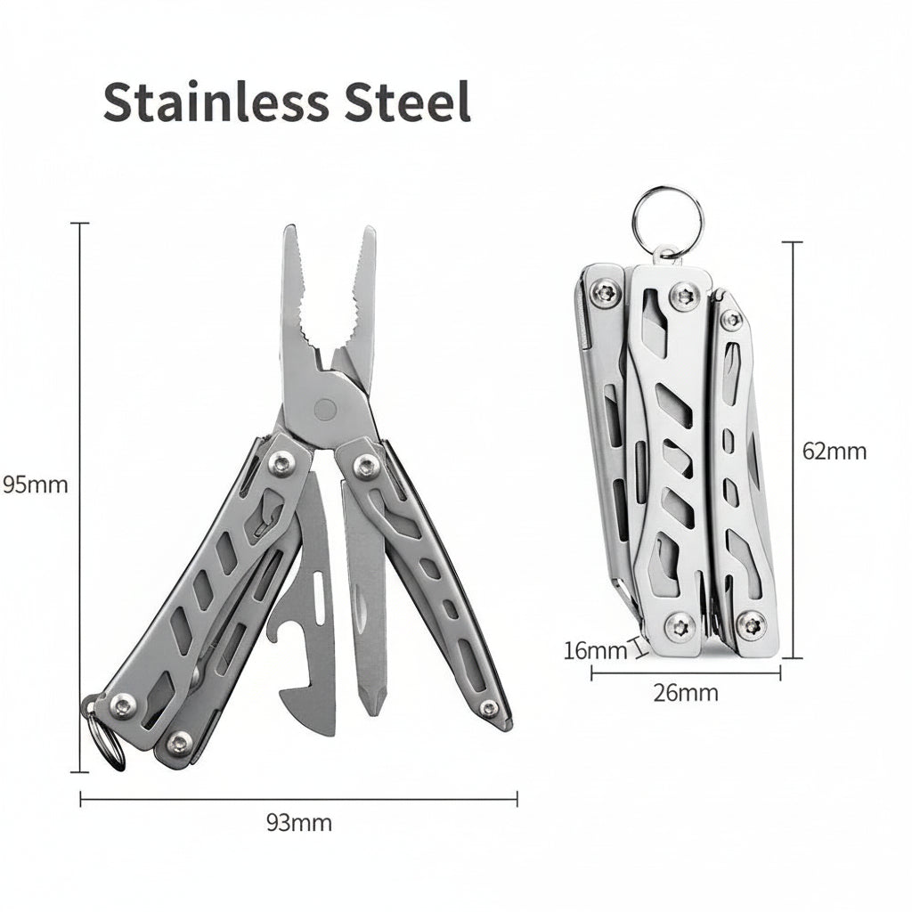 OutSide™ NexTool 10-in-1 Mini Multi-Tool Folding EDC Hand Tool with Pliers, Knife, and Screwdriver for Outdoor Adventures