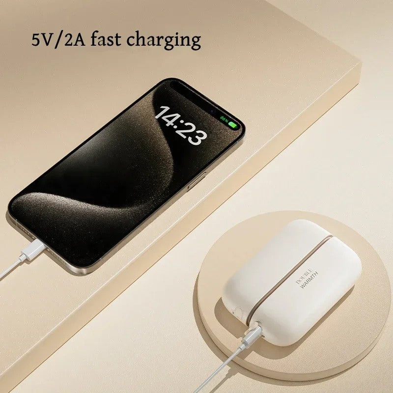 Stay Warm and Charged: 2-in-1 Rechargeable Hand Warmers with Power Bank – Portable Electric Pocket Heaters for Winter Adventures in the US and Canada