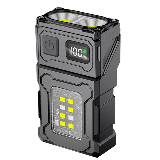 Portable COB Flashlight with Adjustable Angle – Rechargeable LED Light for Outdoor and Emergency Use