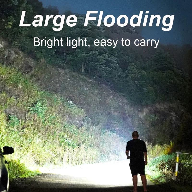 Portable COB Flashlight with Adjustable Angle – Rechargeable LED Light for Outdoor and Emergency Use
