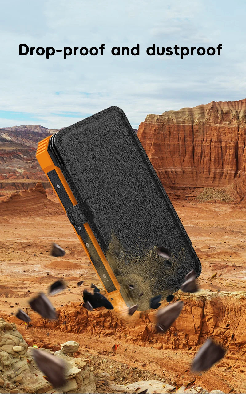 20000mAh Solar Power Bank with Foldable Panels and Wireless Charging – Portable Charger for Smartphones and Tablets